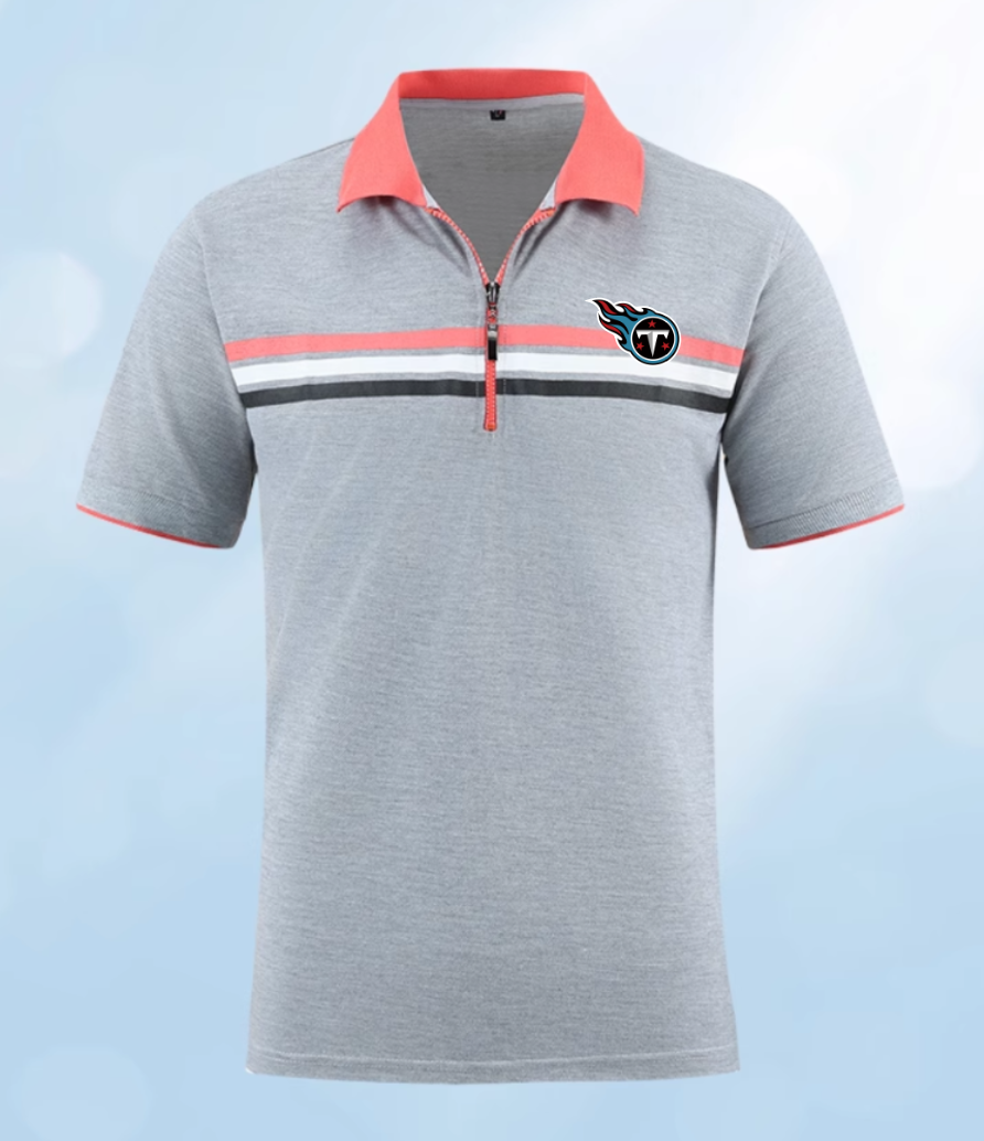 Tennessee Titans grey Men 2025 NFL polo T shirt